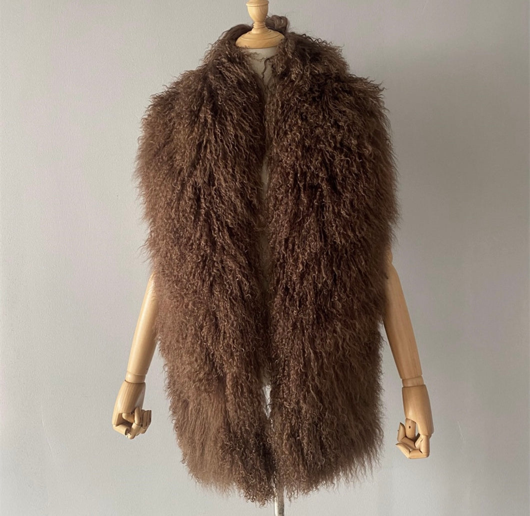 Mongolian Sheep Fur Scarf